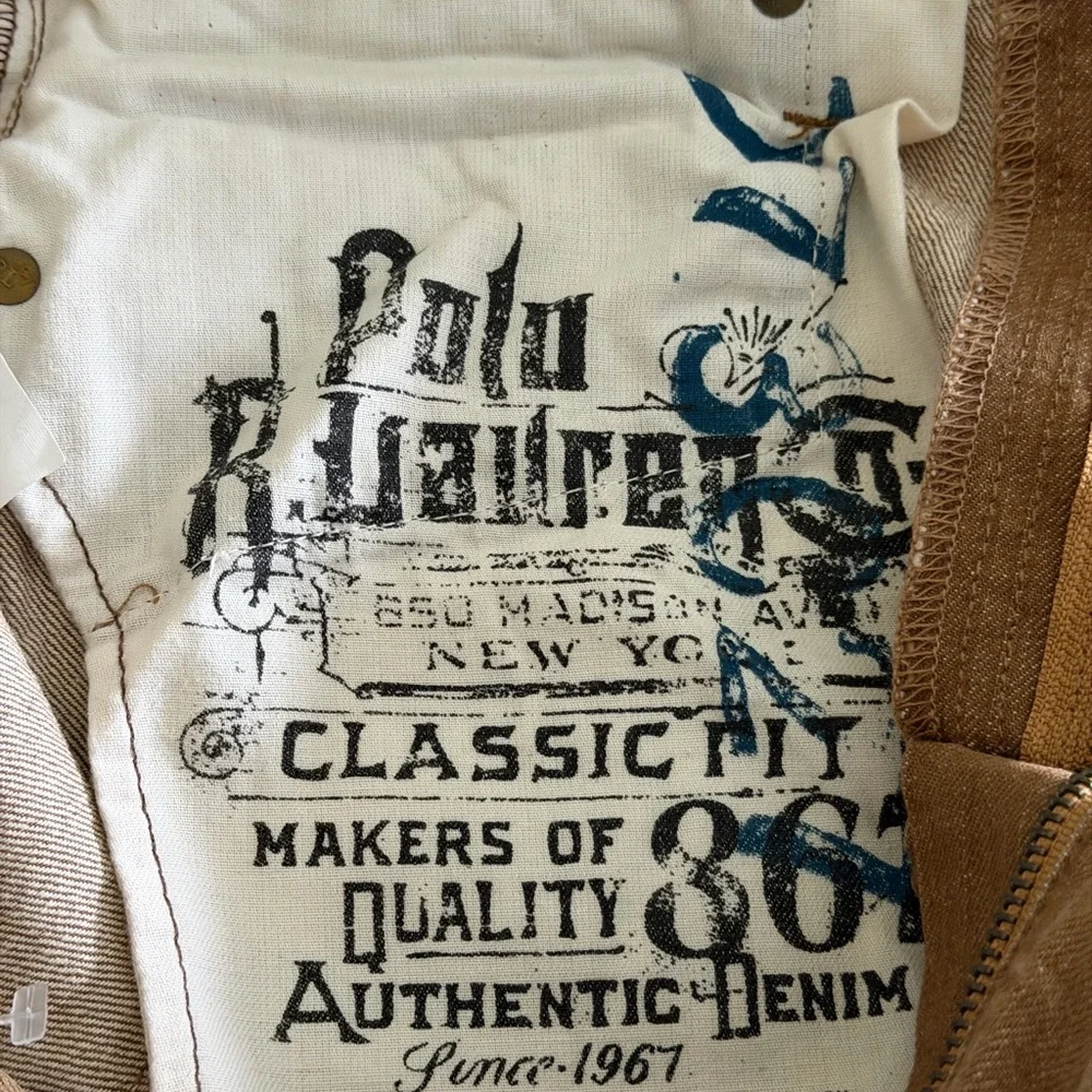 NWT Polo Ralph Lauren Classic Fit Baxter Tan 867 Jeans Size 32x32 - Picture 14 of 16